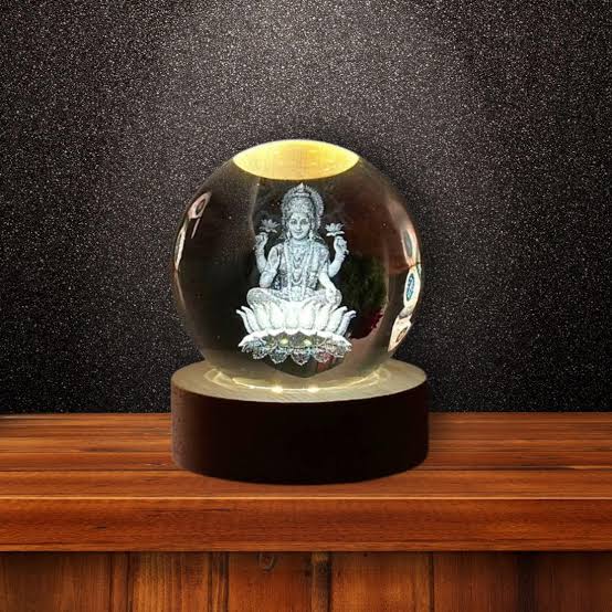 3D Crystal Lamp ( Ganesh/Lakshmi )