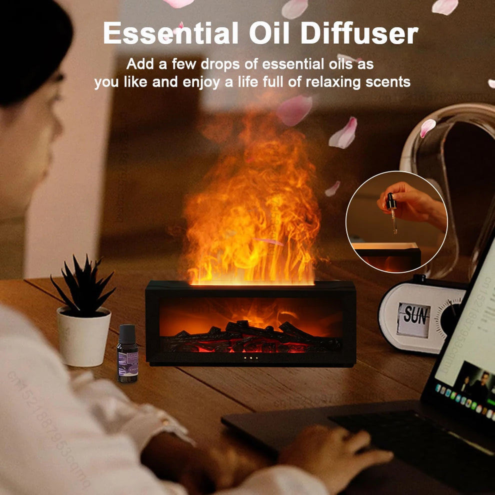 Air Humidifier Flame Diffuser