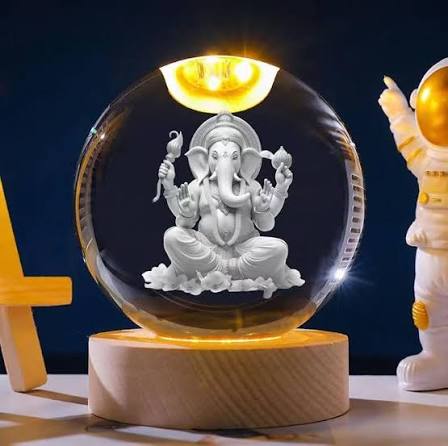 3D Crystal Lamp ( Ganesh/Lakshmi )