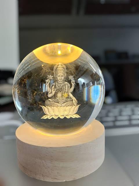 3D Crystal Lamp ( Ganesh/Lakshmi )